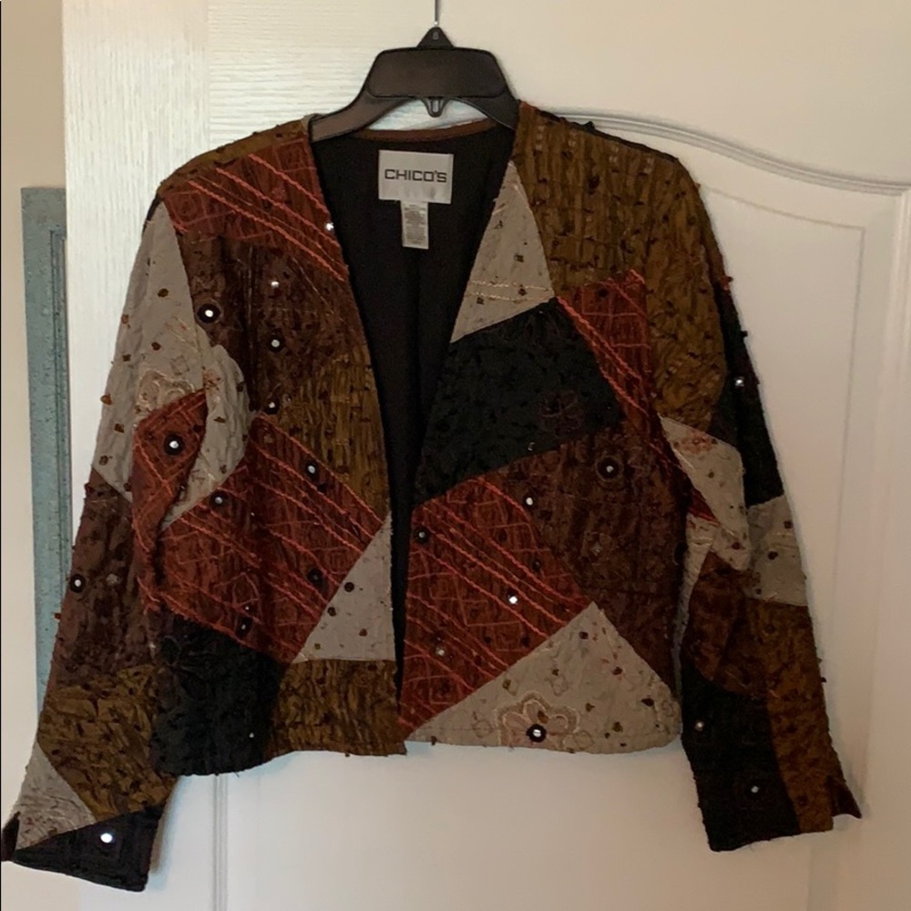Chico’s patterned jacket